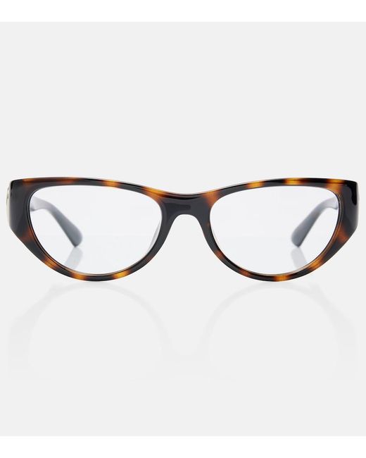 Gucci Brown Interlocking G Cat-Eye Glasses