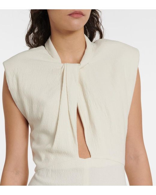 Isabel Marant White Rabea Crepe Midi Dress
