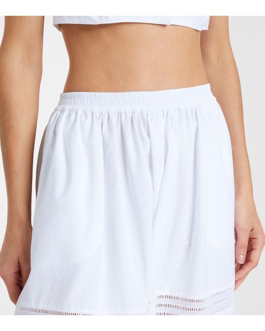 Alaïa White Cotton Poplin Wide-Leg Culottes