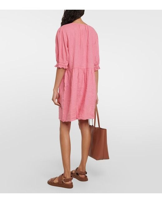 Velvet Pink Kailani Linen Minidress