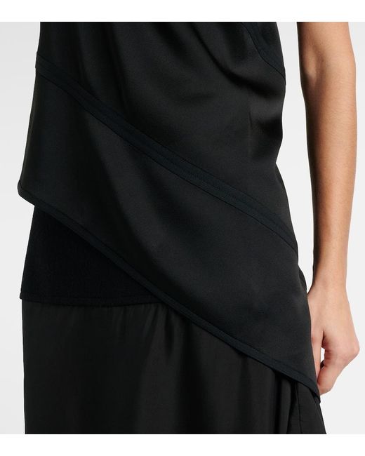 Jil Sander Black Top Aus Satin