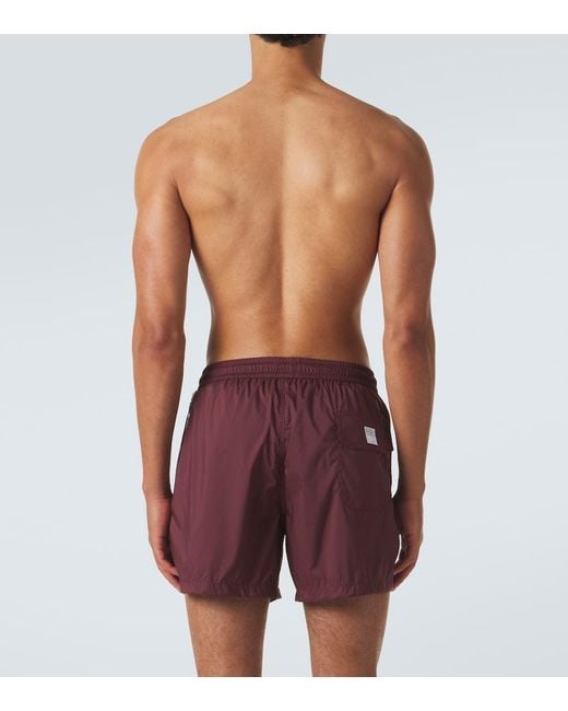 Fedeli Red Madeira Swim Trunks for men