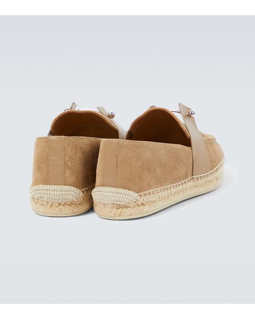 Christian Louboutin White Chambespadrille Suede Espadrilles for men