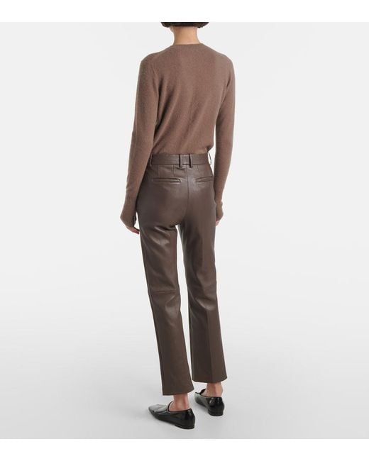 Joseph Gray Coleman Leather Slim Pants