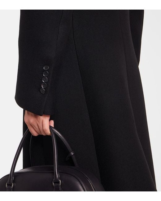 Abrigo Cruzado De Lana Virgen Rohe de color Black