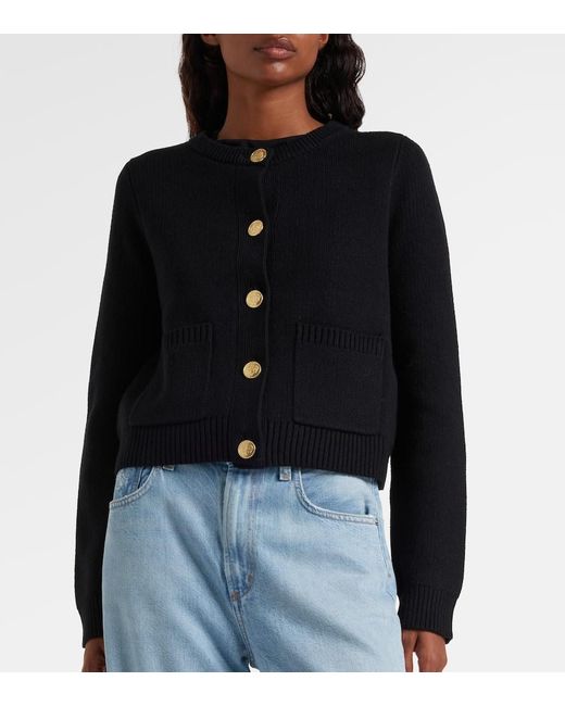 Velvet Blue Cardigan Mahal Aus Baumwolle Und Kaschmir