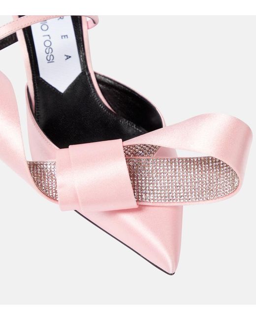 Area Pink X Sergio Rossi Marquise Crystal-Embellished Mules