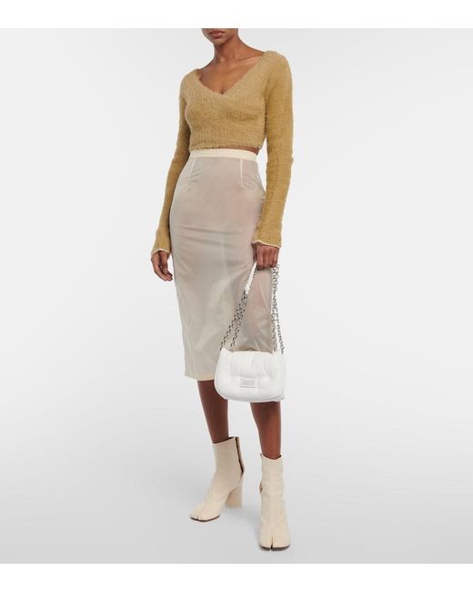 MM6 by Maison Margiela Yellow Knit Crop Top