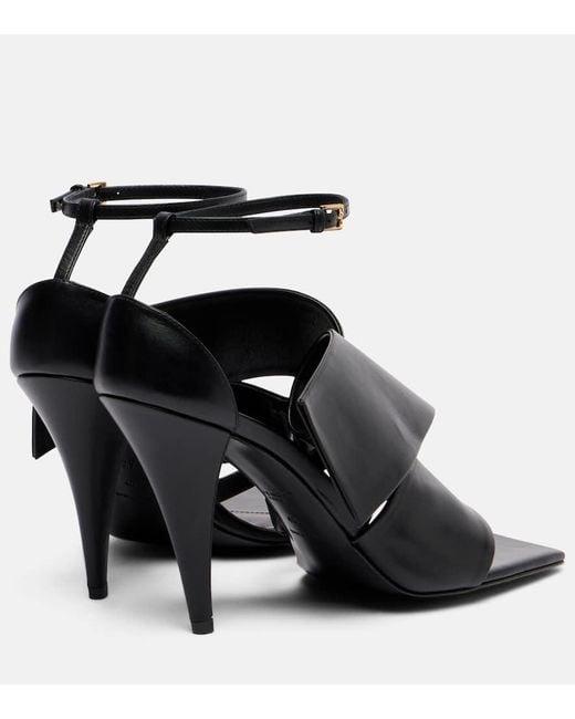 Givenchy Black Sandalen Sliced Square 95 Aus Leder