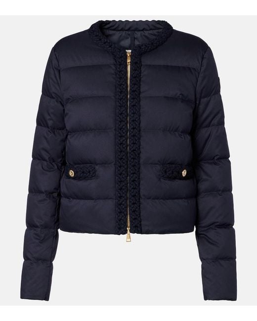 Moncler Blue Quilted Down Jacket