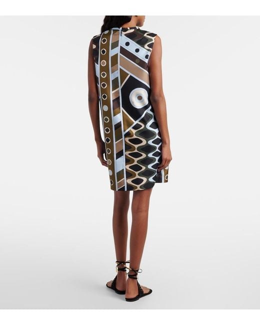 Emilio Pucci Black Vivara Silk Twill Minidress