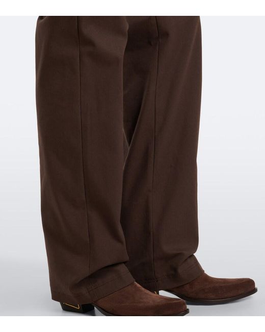 Altuzarra Brown Mills Cotton Straight Pants