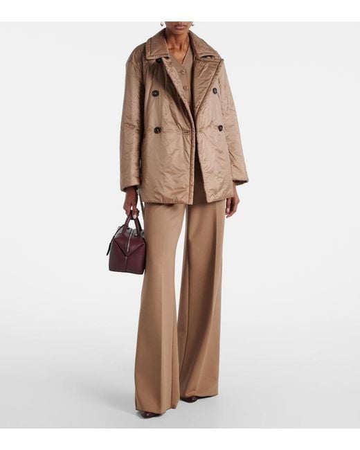 Max Mara Brown The Cube Calla Padded Canvas Jacket