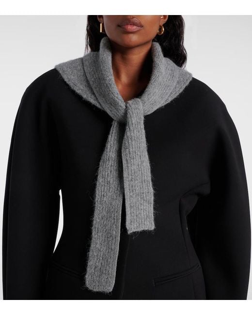 Jacquemus Gray Schal Gros Grain
