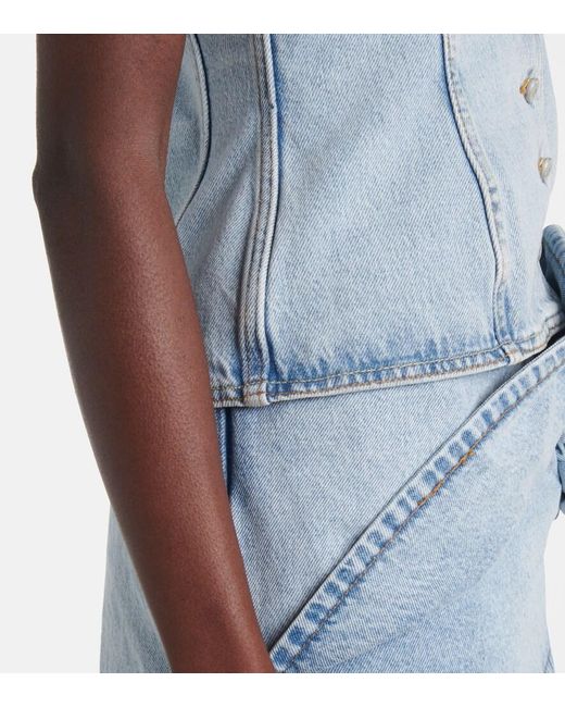 Chaleco En Denim Magda Butrym de color Blue
