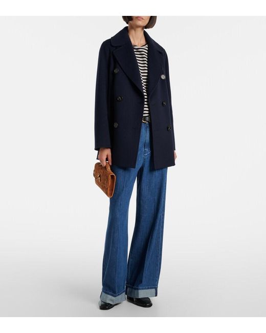 Max Mara Blue Max Mara High-Rise Wide-Leg Jeans