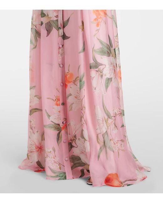 LEO LIN Pink Maxikleid Lilith Aus Chiffon