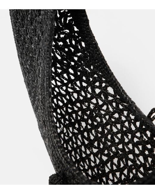 Jacquemus Black Schultertasche Aus Leder "le Rond Spiaggia"