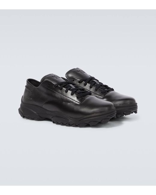 Y-3 Black Gsg9 Leather Sneakers for men