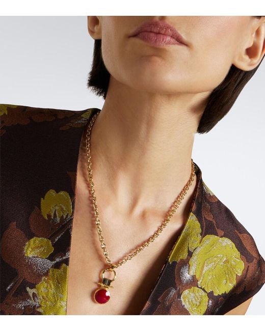 LaDoubleJ White Mini Shen 24Kt-Plated Necklace