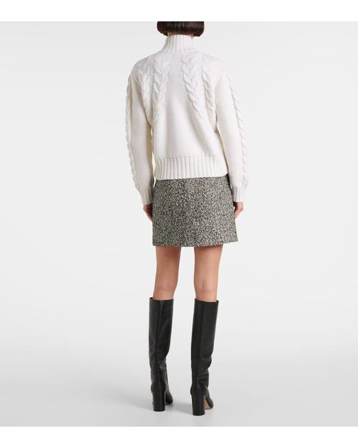 Max Mara White Mabel Wool And Cashmere Jacket