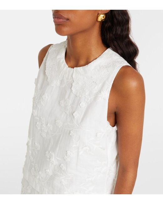 Dorothee Schumacher White Light Volumes Cotton Fil Coupe Midi Dress