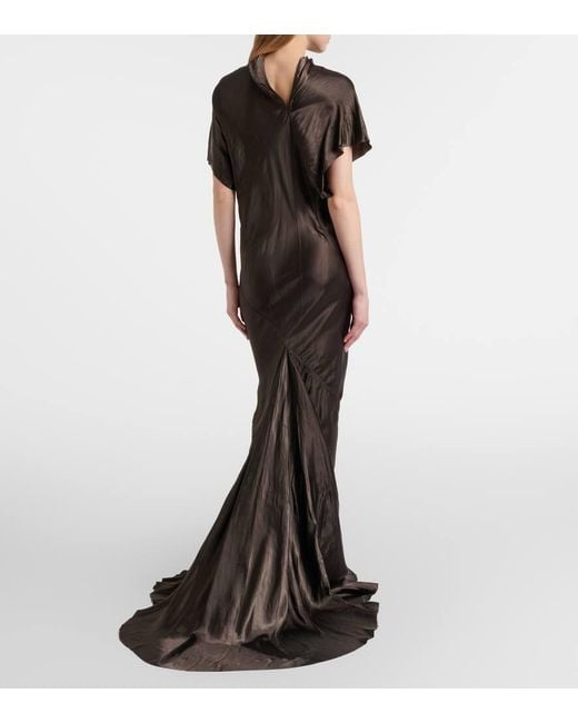 Rick Owens Black Seb Satin Gown
