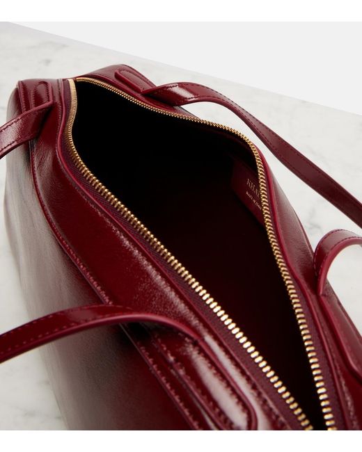 Khaite Red Simona Patent Leather Shoulder Bag