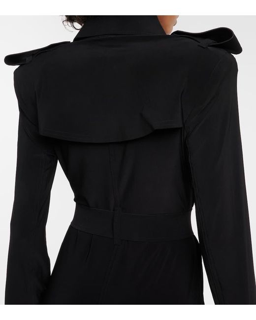 Norma Kamali Black Belted Jersey Jumpsuit