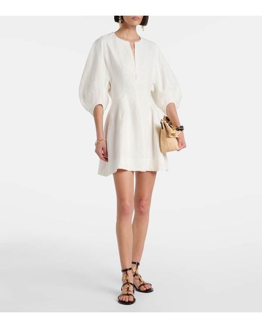 Abito Corto Soleil di Faithfull The Brand in White