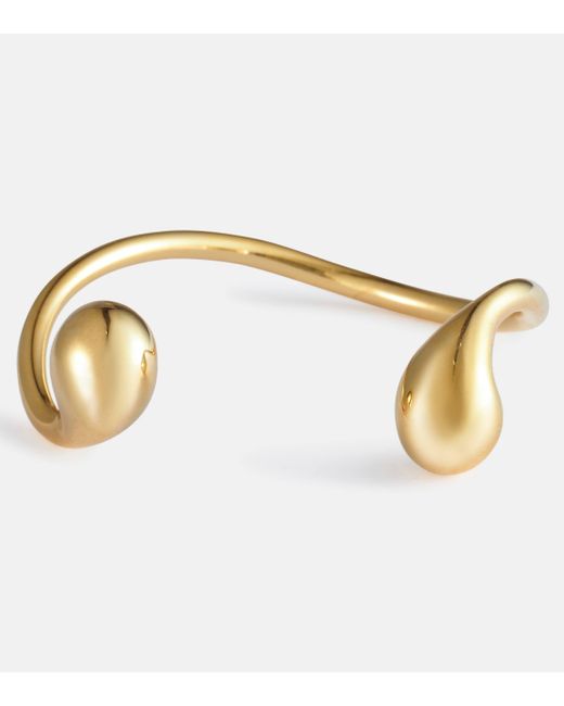 Bottega Veneta Metallic Drop 18kt Gold-plated Cuff Bracelet