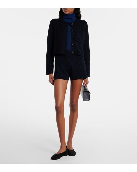 Jardin Des Orangers Blue Wool And Cashmere Cardigan