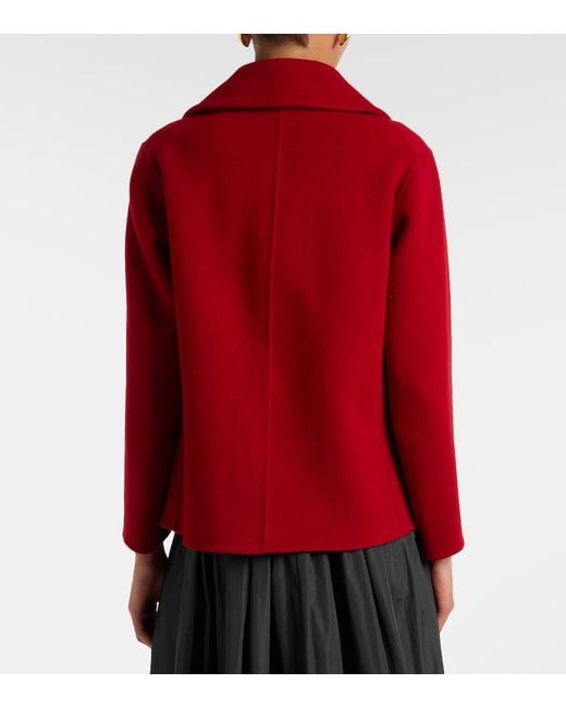 Max Mara Red Virgin Wool Jacket