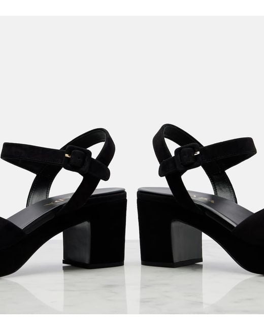 Prada Black Suede Sandals