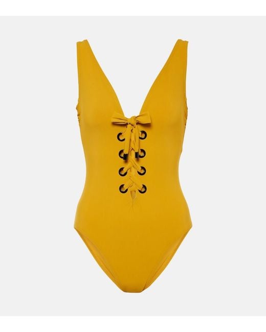 Karla Colletto Yellow Lucy Swimsuit