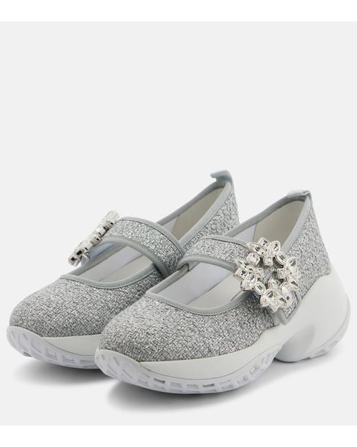 Roger Vivier Gray Viv Run Sneakers