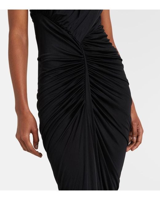 Rick Owens Black Lilies Avra Ruched Gown