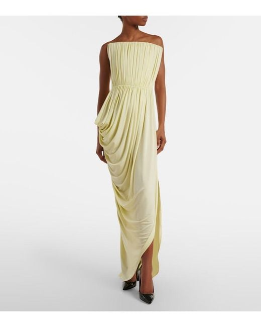 Stella McCartney Metallic Crepe Jersey Bustier Dress