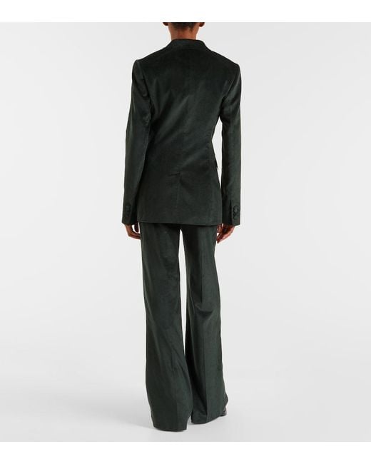 Gabriela Hearst Black Vesta Cotton Corduroy Flared Pants