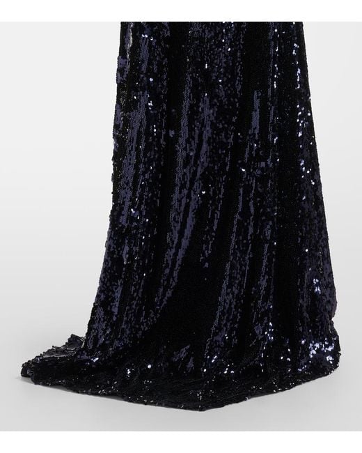 ROTATE BIRGER CHRISTENSEN Blue Sequined Gown