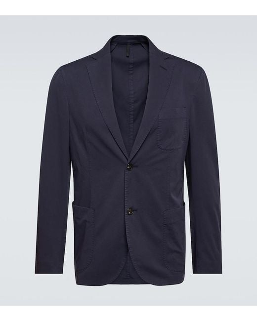 Slowear Blue Cotton-Blend Blazer for men