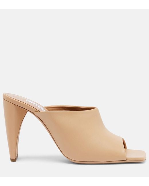 Calvin Klein Natural Palma Leather Mules