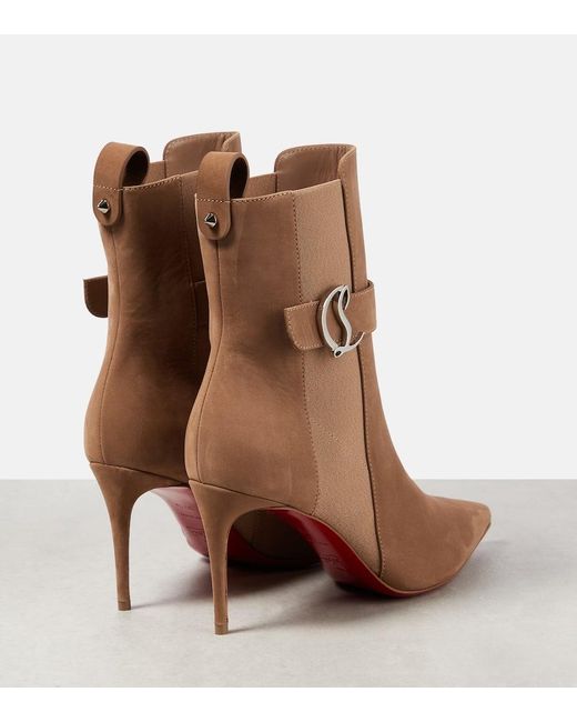 Bottines Cl Chelsea Booty En Daim Christian Louboutin en coloris Brown