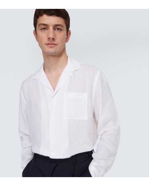 Lardini White Linen Shirt for men