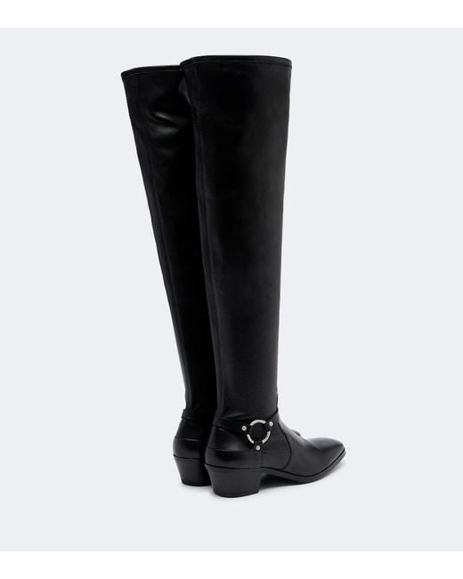 Tom Ford Black Leather Over-The-Knee Boots