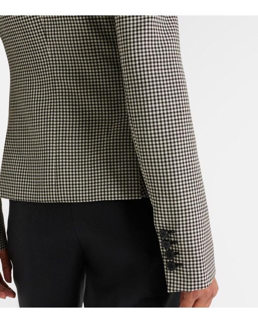 McQueen Gray Gingham Layered Blazer