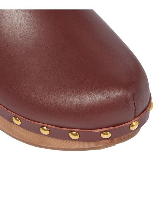 Ancient Greek Sandals Brown Classic Closed Leather Clogs