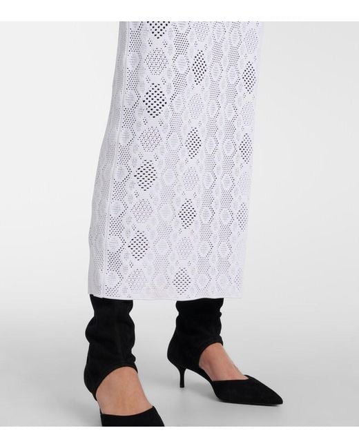 Alaïa White Lace Midi Dress
