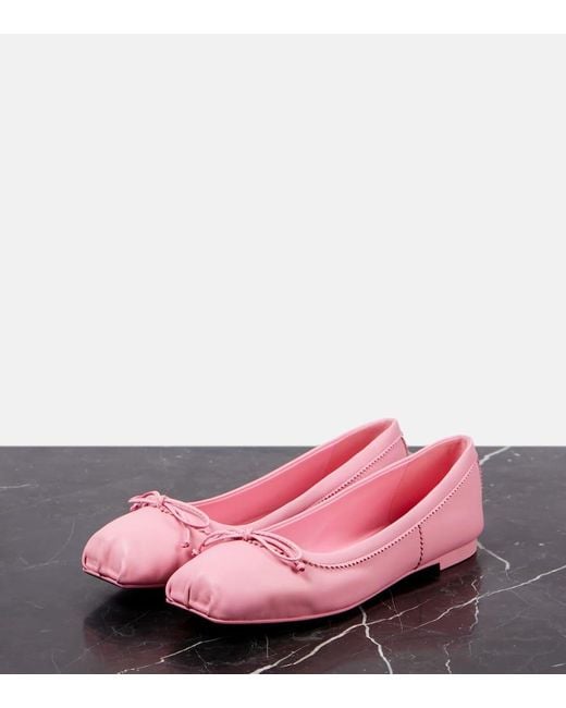 Christian Louboutin Pink Ballerinas Mamadrague Aus Leder