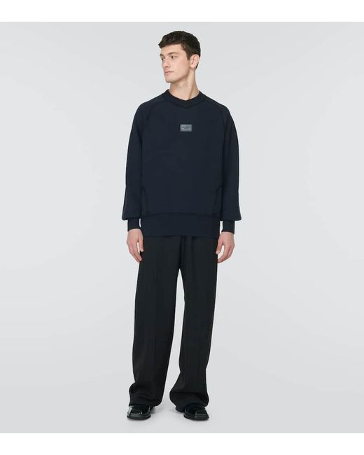 Sweat-Shirt En Coton A Logo Dolce & Gabbana pour homme en coloris Blue